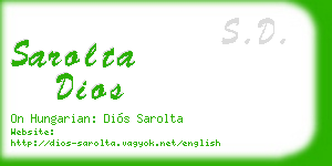 sarolta dios business card