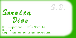 sarolta dios business card